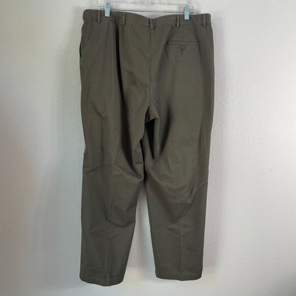 LL Bean Womens Plus 18 Tall Favorite Fit Straight Leg Pants Cotton Green Khaki - Picture 6 of 7